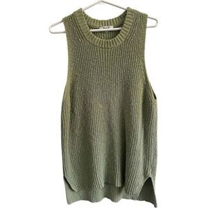 Madewell Olive Green Sleeveless Knit Tunic